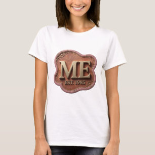 T-shirt Motif Artistique Or ME EST 1985