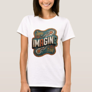 T-shirt Motif Artistique Orange Classique IMAGINE