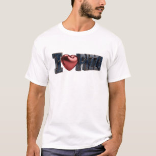 T-shirt Motif Artistique Playful Blue J'ADORE PIZZA
