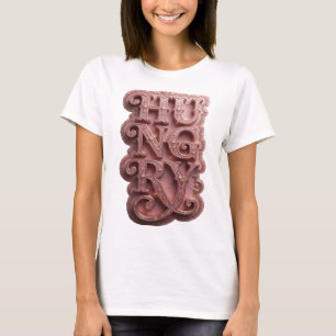 T-shirt Motif artistique rose audacieux et affamé
