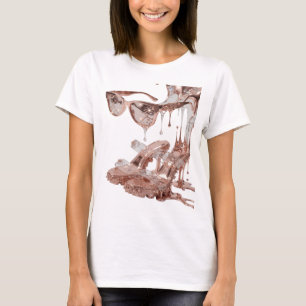 T-shirt Motif artistique ROSE GOLD GLAMOUR argenté élégant