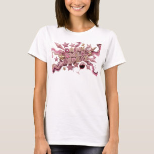 T-shirt Motif artistique Rose Moderne BOIRE SOURIRE RÉPÉTE