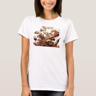 T-shirt Motif Artistique Rose Moderne PRÊT À BOIRE