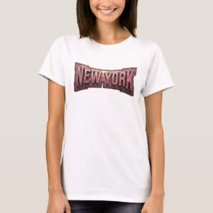 T-shirt Motif Artistique Rouge Snappy NEW YORK