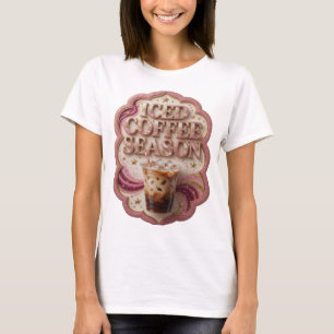 T-shirt Motif Artistique SAISON CAFÉ GLACÉ Artistic