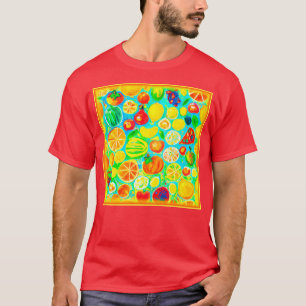 T-shirt Motif aux fruits colorés. Commandez dès maintenant