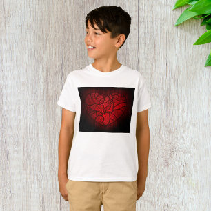 T-shirt Motif boho romantique du coeur de Mandala rouge co