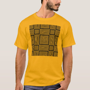 T-shirt motif carré noir et blanc