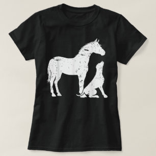 T-shirt Motif CHEVAL et CHIEN pour femmes et hommes. Amate