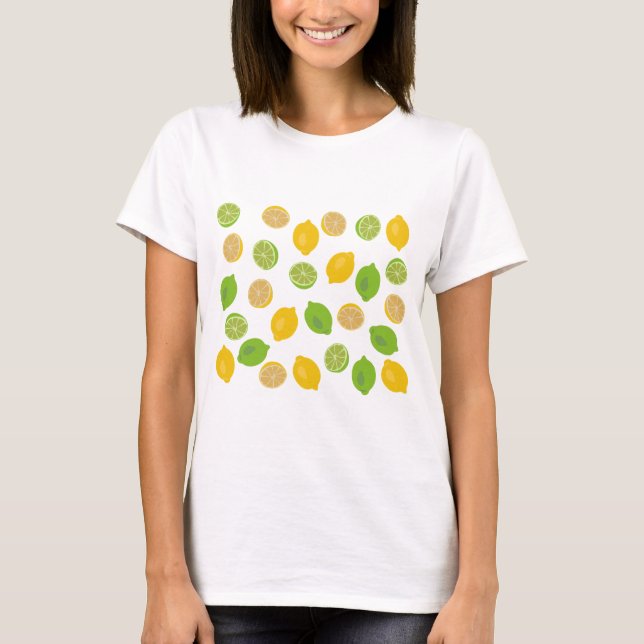 T-shirt Motif citron et citron vert (Devant)
