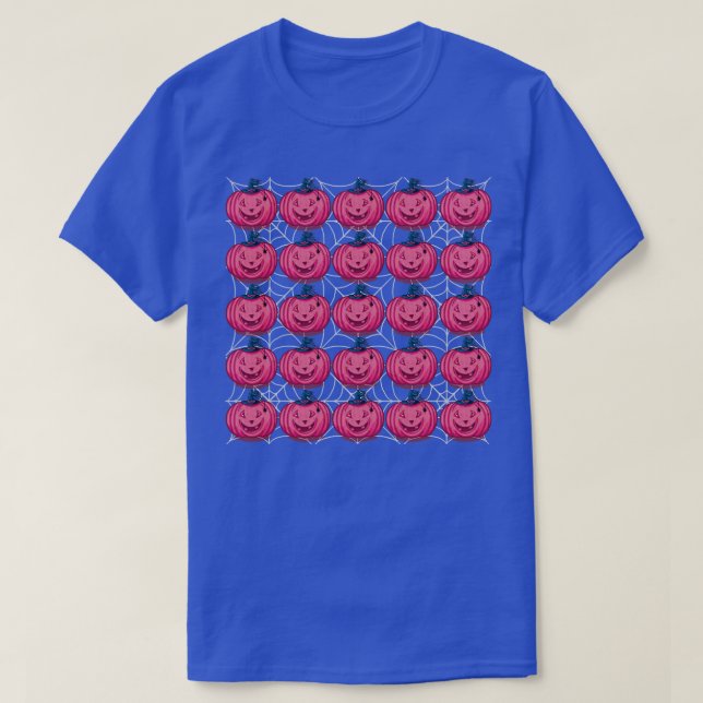 T-shirt Motif citrouille rose (Design devant)