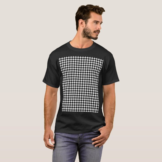 T-shirt Motif classique de Houndstooth (Devant entier)