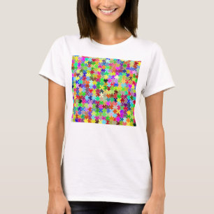 T-shirt Motif coloré de casse-tête