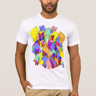 T-shirt Motif coloré de chat