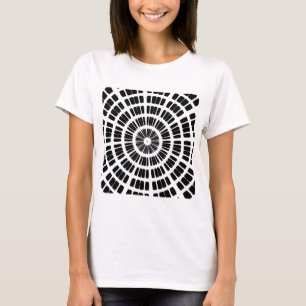 T-shirt motif concentrique abstrait