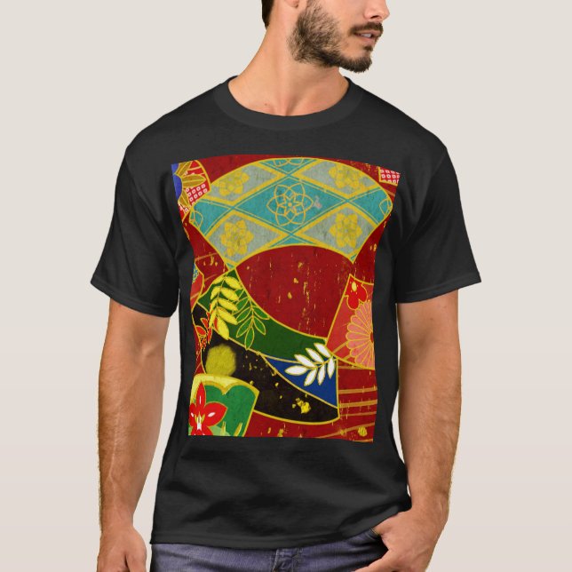 T-shirt Motif couleur Abstrait 4 (Devant)