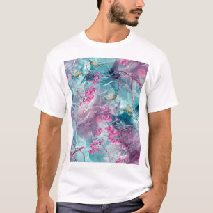 T-shirt Motif d'aquarelle de la branche de Birch