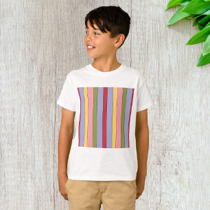 T-shirt Motif de bandes verticales colorées