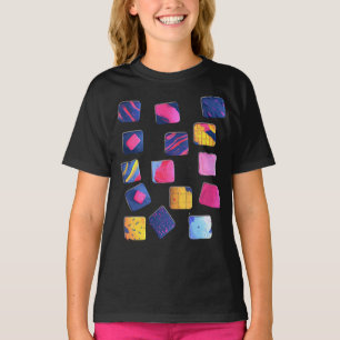 T-shirt Motif de blocs colorés Abstraits