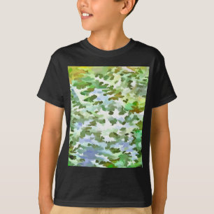 T-shirt Motif de camouflage blanc, vert et bleu poudre