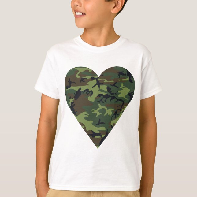 T-shirt Motif de camouflage vert, motif militaire, armée (Devant)