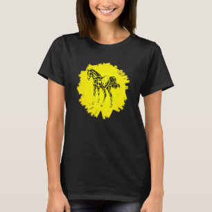 T-shirt Motif de chevaux Cheval Élégant Crinière Colorée A