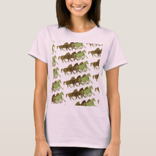 T-shirt motif de chevaux sauvages