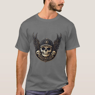 T-shirt Motif de crâne dans une palette monochrome