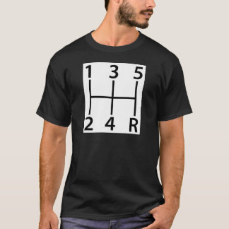 T-shirt motif de décalage de 5 vitesses