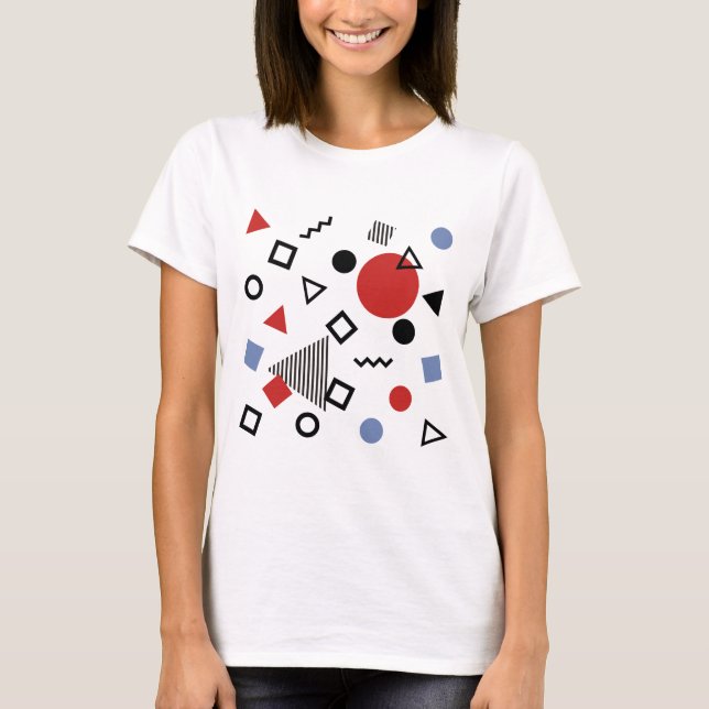 T-shirt Motif de design Retro Memphis (Devant)