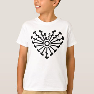 T-shirt Motif de diagramme de crochet de coeur
