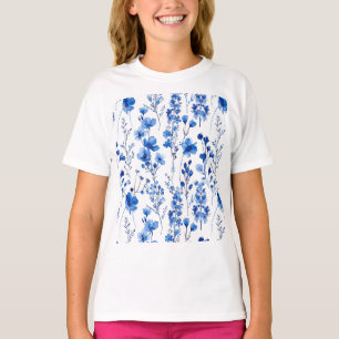 T-shirt Motif de fleurs sauvages en papier à la française 