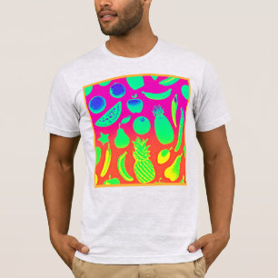 T-shirt Motif de fruits néon vibrant