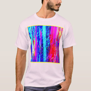 T-shirt Motif de gravure de couleur