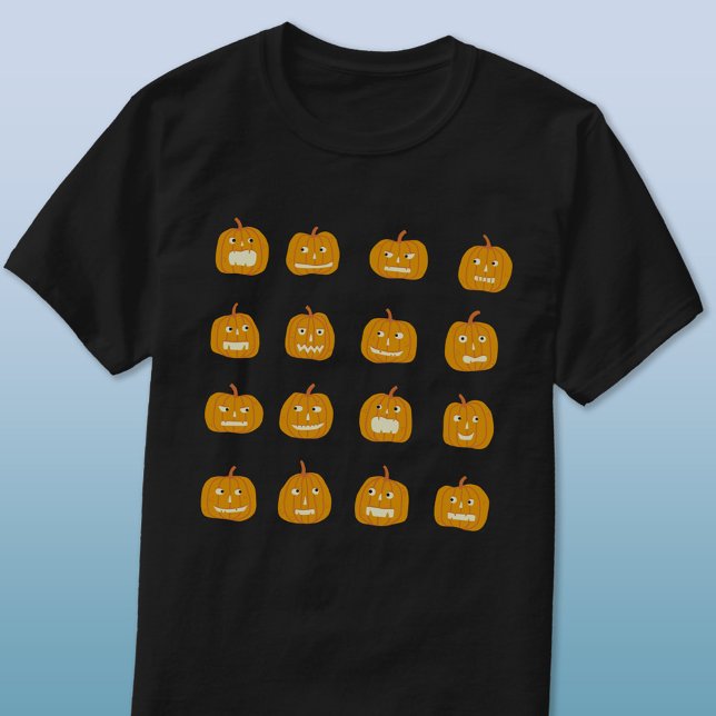 T-shirt Motif de la lanterne Citrouille d'Halloween amusan (Fun Halloween pumpkin lantern t-shirt)
