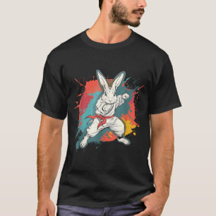 T-shirt Motif de lapin de karaté Taekwondo Jiu-Jitsu MMA M
