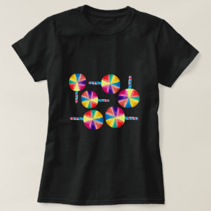 T-shirt Motif de lollipops colorés