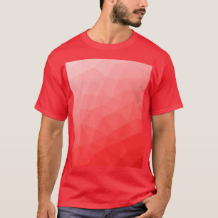T-shirt Motif de maille géométrique à dégradé rouge