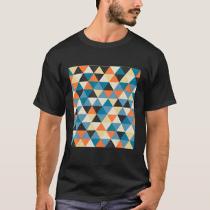T-shirt motif de mosaïque géométrique ensemble géométrique