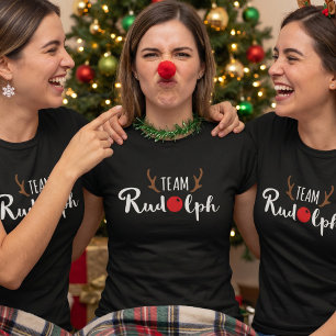 T-shirt Motif de Noël de l'équipe Rudolph