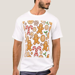 T-shirt Motif de Noël pour biscuits au pain d'épice