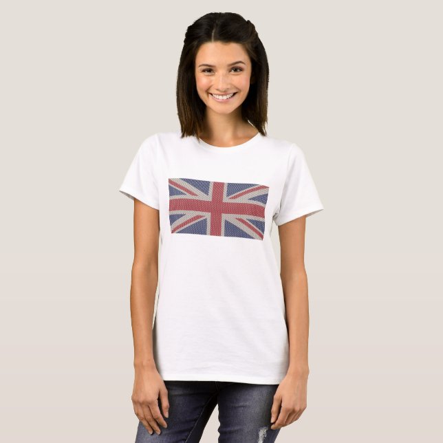 T-shirt Motif de pêche du pavillon Union Jack (Devant entier)