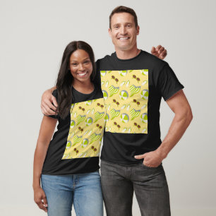 T-shirt Motif de plage avec lunettes de soleil et casquett