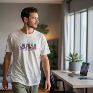 T-shirt Motif de rayure de fin d'études minimaliste