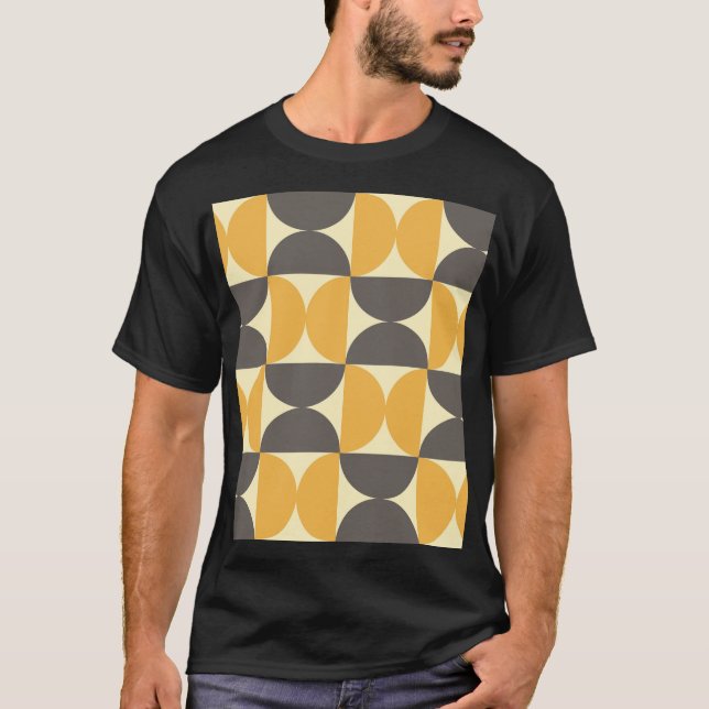 T-shirt Motif de style moderne et géométrique du milieu du (Devant)