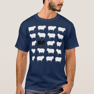 T-shirt Motif de sueur de mouton noir