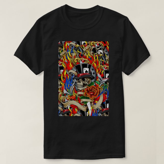 T-shirt Motif de tatouage (Design devant)