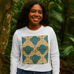 T-shirt Motif de visage ethnique africain Masque tribal