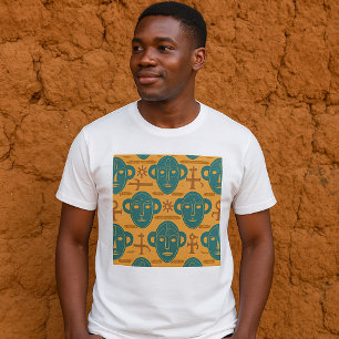T-shirt Motif de visage ethnique africain Masque tribal