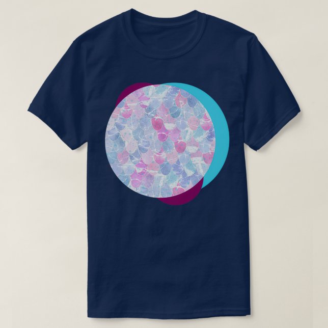 T-shirt Motif d'échelle de sirène Abstraite (Design devant)